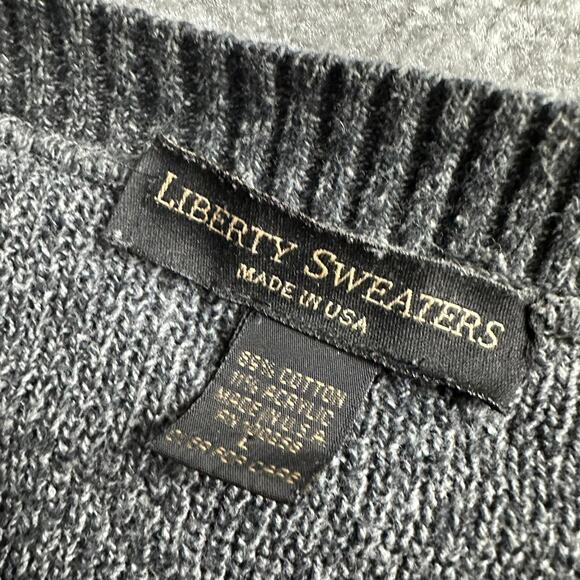 Vintage Liberty Sweaters Geometric Knit Sweater Size Large Made in USA Y2K - Picture 3 of 6